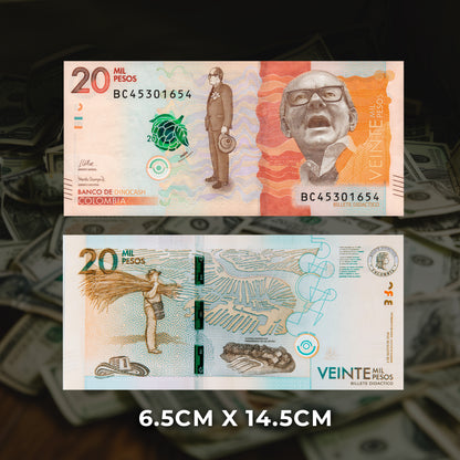 Fajo de billetes de 20 mil pesos